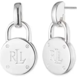 Lauren by Ralph Lauren Lauren Ralph Lauren Silver LRL Logo Drop Earrings - Silver