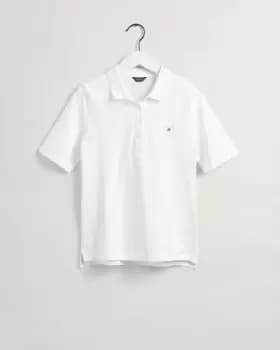 GANT Women Original Long-Short Sleeve Pique Polo Shirt (M) White