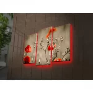 3PATDACT-4 Multicolor Decorative LED Lighted Canvas Painting (3 Pieces)