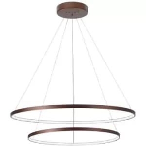 Netlighting Merano Billings Integrated LED Pendant Ceiling Light Coffee Brown Al