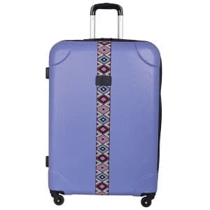 IT Luggage IT 4 Wheel ABS Emboss Large Bleached Denim Suitcase