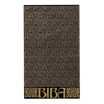 Biba All Over Deco Print Beach Towel - AO Deco Blk