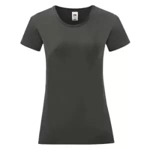 Fruit Of The Loom Womens/Ladies Iconic T-Shirt (L) (Light Graphite)