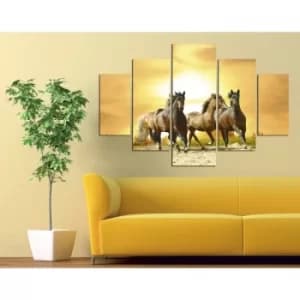 ST078 Multicolor Decorative MDF Painting (5 Pieces)