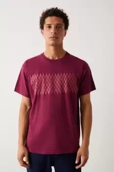 Mens Textured Zig Zag Print
