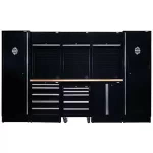 04398 bunker Modular Storage Combo with Hardwood Worktop (16 Piece) - Draper