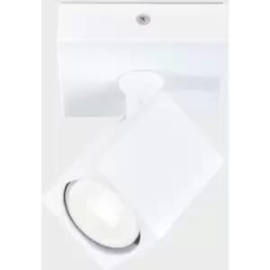 Harper Living - 1 Light Black Spotlight with Adjustable Square Bulb Holder