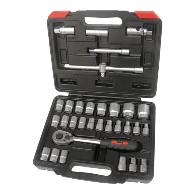 Hilka 32 Piece 1/2" Drive Socket Set Metric Pro Craft