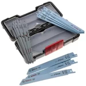Bosch 2607010901 Reciprocating Saw Blades for Wood & Metal (15 Piece) 2607