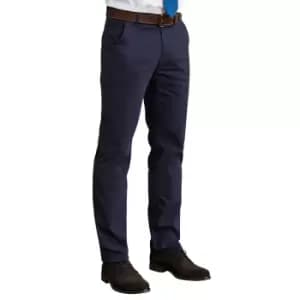 Brook Taverner Mens Miami Slim Fit Chino Trousers (32L) (Navy)