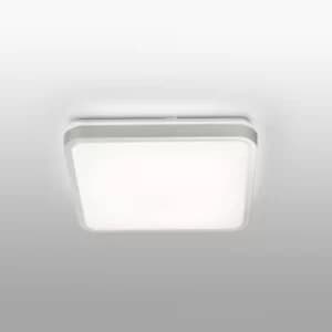 Iris LED Large Bathroom Flush Ceiling Light White, Grey
