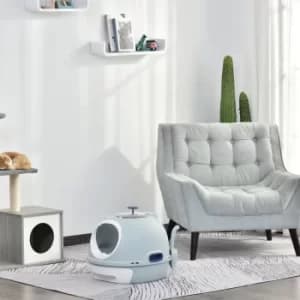 PawHut Cat Litter Box With Litter Scoop, Drawer-Type Easy To Clean, Skylight, Light And Easy To Move