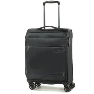 Rock Deluxe-Lite Small 8 Wheel Spinner Black Suitcase