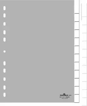 Durable 6410-10 Blank tab index Polypropylene (PP) Grey