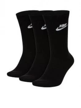 Nike Sportswear Everyday Essential Socks, Black, Size L, Men