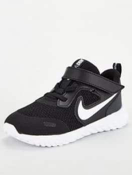 Nike Revolution 5 Toddler Trainers - Black/White