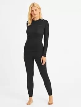 TOG24 Darley Essential Base Layer LS Top and Legging Set, Black, Size 12, Women