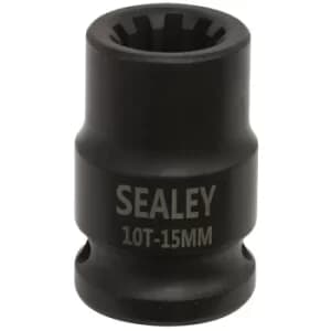 Sealey VS0990 Brake Caliper Socket 1/2"Sq Drive 15mm 10-Point