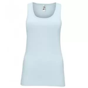 SOLS Womens/Ladies Jane Sleeveless Tank / Vest Top (L) (Creamy Blue)