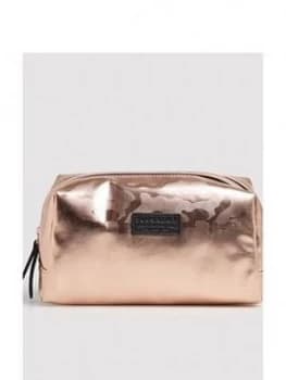 Superdry Medium Wash Bag - Pink Camo , Pink, Women