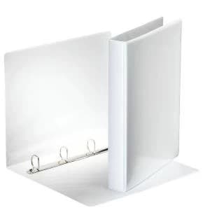 Esselte Presentation Binder 4-DRing 25mm A4 White Pack 10 21053ES