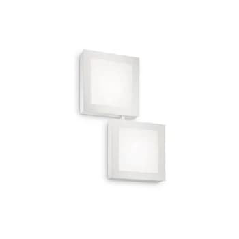 Union LED 2 Light Indoor Square Flush Light White