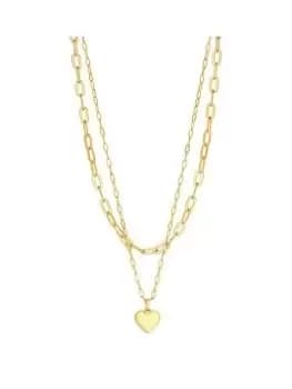 Jon Richard Jon Richard Gold Plated Polished Layered Heart Necklace