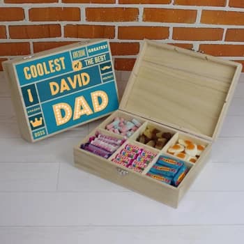 Best Dad - 6 Compartment Wooden Sweet Box
