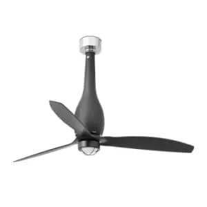 Eterfan LED Matt Black Ceiling Fan with DC Motor Smart - Remote Included, 3000K