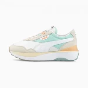 PUMA Cruise Rider Gl Womens Trainers, White/Eggshell Blue, size 3.5, Shoes