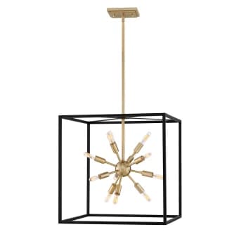 Lisa McDennon by Hinkley Aros 12 Light Pendant Black & Warm Brass