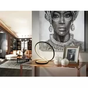 Schuller Infinito Dimmable Integrated LED Table Lamp Sandblasted Matt Black 3000K 750Lm