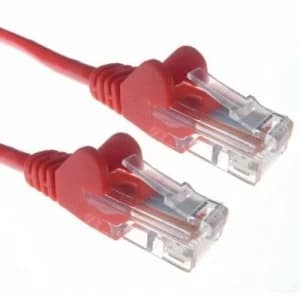Zexum Red RJ45 Cat5e High Quality 24AWG Stranded Snagless UTP Ethernet Network LAN Patch Cable - 0.3 Meter