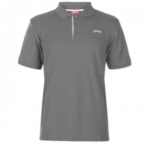 Slazenger Plain Polo Shirt Mens - Charcoal Marl