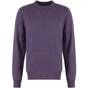 Barbour Mens Newbury Crew Neck Jumper Fig Large