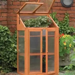Wooden Mini Greenhouse With polycarbonate glazing. H120 x W69 x D51cm