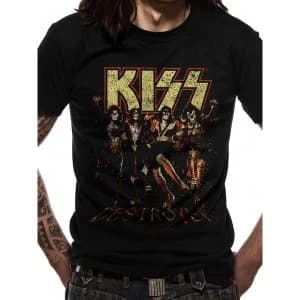 Kiss - Skull Line Up Mens Small T-Shirt - Black