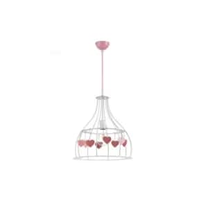 Titta Heart Design Wire Frame Pendant Ceiling Light, Hearts