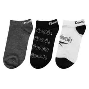 Reebok 3 Pack Invisible Socks - White