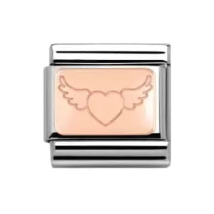 Nomination Classic Rose Gold Flying Heart Charm