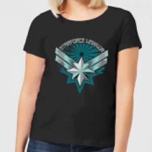 Captain Marvel Starforce Warrior Womens T-Shirt - Black