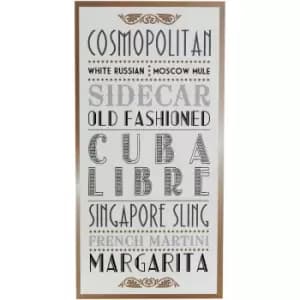 Cocktail Wall Plaque - Premier Housewares