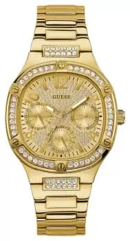 Guess GW0558L2 Womens Gold Crystal Dial Gold Tone Stainless Watch