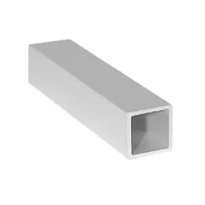 Anodized Aluminum Square Tube Circular Pipe Rod Pipe Rail - Size 2000x15x15x1mm - Pack of 2