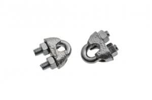 Wickes Bright Zinc Plated Wire Rope Clamp 4mm Pack 2