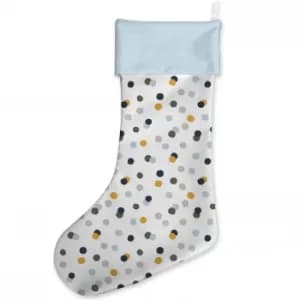 Christmas Spots Blue Christmas Stocking