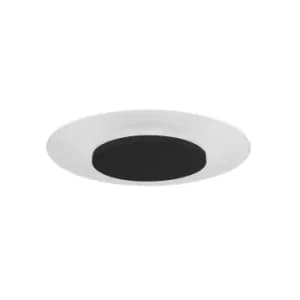 Lido Flush Ceiling Light Black Matte, Transparent Edited