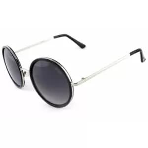 Storm Plastic And Metal Round Fashionable Sunglasses Black/Silver