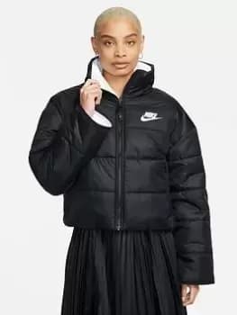 Nike NSW Classic Jacket - Black/White, Size L, Women