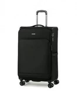 Rock Luggage Georgia Large 8 Wheel Black Suitcase